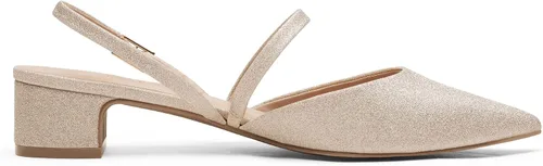 Vista 2 de DREAM PAIRS Zapatos de tacón grueso con punta cerrada y tacón bajo con tiras y hebilla puntiaguda, para mujer, vestido de boda, fiesta