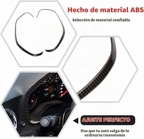 Vista 3 de RT-TCZ Cubierta de fibra de carbono para salpicadero, marco de velocímetro, decoración interior accesorios para Chevrolet Chevy Camaro 2016-2023