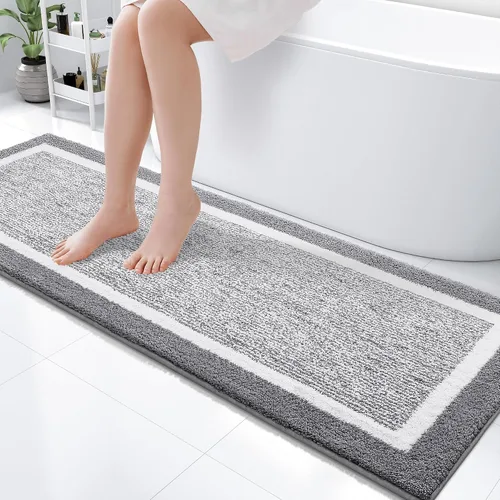 Vista 75 de OLANLY Alfombras de baño 24x16, tapetes de baño extra suaves y absorbentes de microfibra, antideslizantes, lavables a máquina, secan rápido