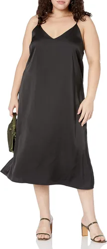 Vista 5 de The Drop Women's Ana Silky V-Neck Midi Slip Dress