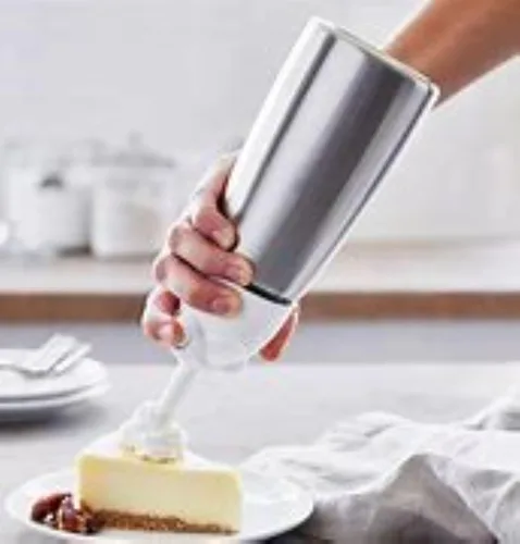 Vista 9 de iSi North America Easy Whip Plus (1 pinta) - Batidor de crema con botella de acero inoxidable, fácil de usar para aderezos con sabor casero