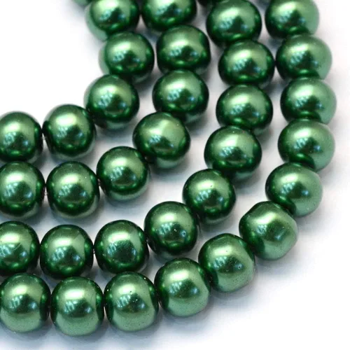 Vista 23 de KISSITTY 105 unids/hebra Burly Wood Satin Luster Glass Round Pearl Spacer Bead Loose Beads 0.315 in para bricolaje joyería artesanía 31.4