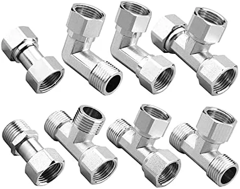 Vista 3 de Beduan Acero inoxidable 1/2 "codo 2 extremos tapa movible conector flexible para válvula en ángulo bidé rociador brazo de ducha