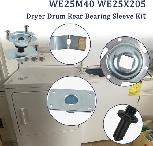 Vista 4 de WE25X205 Secadora Kit de rodamiento de tambor trasero para GE Hotpoint WE25M40 AP2619300 PS267529