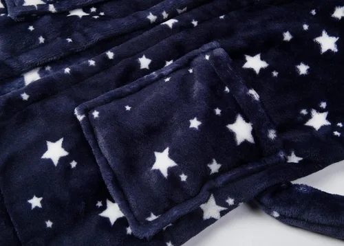 Vista 2 de Toddler Kids Cartoon Hooded Plush Robe Animal Pajamas Fleece Bathrobe Children Sleepwear