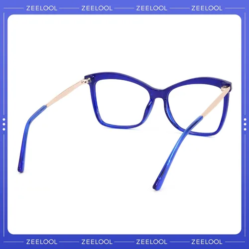 Vista 3 de Zeelool Gafas de bloqueo de luz azul mariposa de gran tamaño con estilo para las mujeres Isaebella FP0044