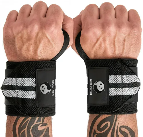 Vista 8 de Wrist Wraps for Powerlifting & Weightlifting - Adjustable 18" Straps with Thumb Loops Heavy Duty Wrist Support for Deadlift, Bench Press, Squats