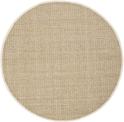 Vista 95 de SAFAVIEH Natural Fiber Collection NF114A - Alfombra de pasillo de hierba marina con patrón de tejido de cesta y borde, de 2 pies 6 pulgadas x 16