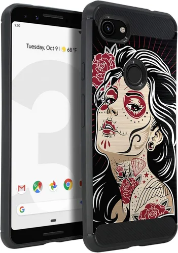 Vista 19 de CasesOnDeck - Funda compatible con Google Pixel 3A (2019) - Funda de TPU con patrón pictórico, flexible, delgada y elegante (astronauta)