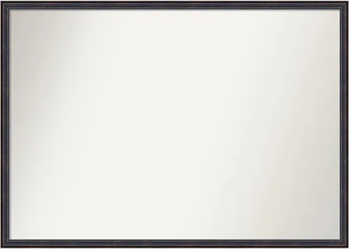 Vista 69 de Amanti Art Espejo de baño de bronce para sobre el fregadero, 25 x 26 pulgadas, espejo rectangular de bronce oscuro, marco de madera tradicional
