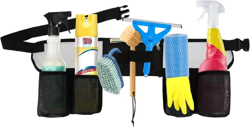 Vista 9 de Bolsa de herramientas, cinturón de bolsa de herramientas de cintura, funda para botella, delantal de herramientas de trabajo resistente