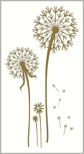 Vista 9 de Vinilo de pared con diseño de diente de león, 23 pulgadas, color beige