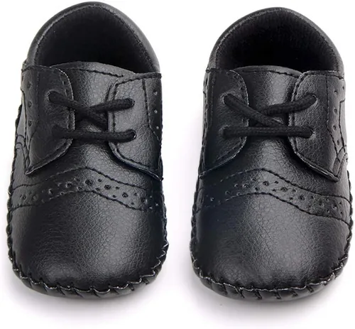 Vista 4 de CINDEAR Mocasines para bebés y niñas, zapatos planos Oxford, adorables zapatos de cuna para recién nacidos, tenis de poliuretano para precaminantes