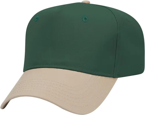 Vista 31 de OTTO Gorra de béisbol de perfil medio con 5 paneles OTTO 31-069 Negro y natural.