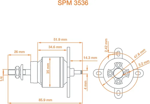 Vista 2 de Spektrum Avian 3536-1200Kv - Motor sin escobillas, SPMXAM4620 mediano