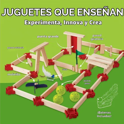 Vista 2 de MindWare KEVA Bot Maze STEM Juguete de construcción