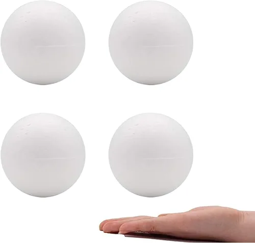 Vista 8 de Crafare Bolas de espuma de poliestireno de 4 pulgadas para manualidades, bola de espuma lisa blanca para primavera, vacaciones, manualidades