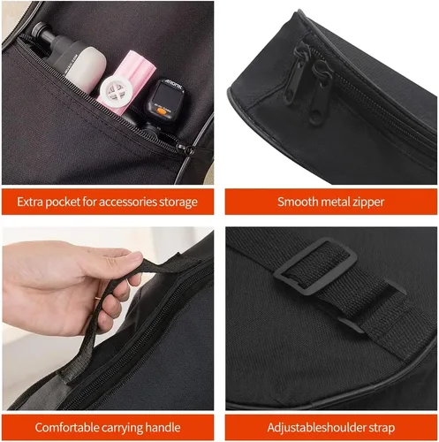 Vista 4 de Estuche para ukelele de 21 pulgadas, bolsa acolchada para ukelele duradera e impermeable para Soprano