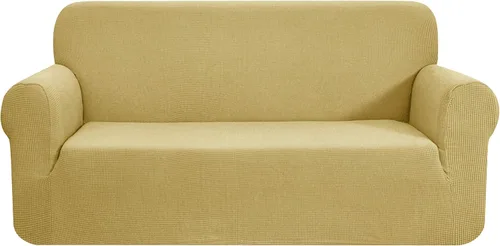 Vista 8 de CHUN YI - Funda elástica de 1 pieza para sillón grande, funda protectora suave de Jacquard con elastano, detalle de cuadros y parte inferior