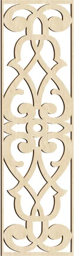 Vista 144 de 9 3/8"W x 24 3/8"H x 1/4"T Bellaire Decorativos Paneles de pared de madera calado, abedul