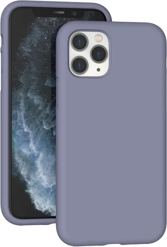 Vista 24 de Funda de silicona líquida compatible con iPhone 12 Pro Max 6.7 pulgadas, funda de gel de protección completa con forro de microfibra, funda