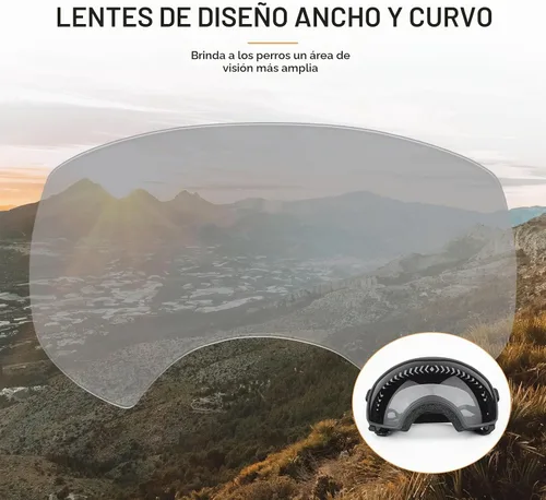 Vista 5 de Gafas de sol para perros de razas grandes, protección UV para perros medianos a grandes, protección ocular de mascotas para Marco negro+lente negro