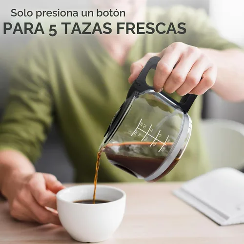 Vista 7 de Kaffe - Cafetera (25 onzas / 25.4 fl oz), función de mantener el calor, lavable y lavable, filtro de cesta extraíble, compatible con filtros de Negro