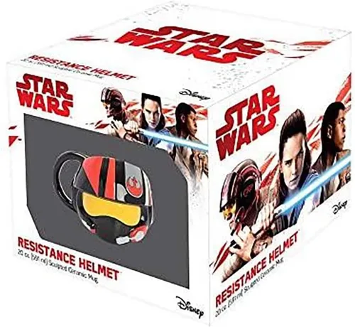 Vista 3 de Vandor Star Wars The Last Jedi Resistance Helmet Taza esculpida de primera calidad