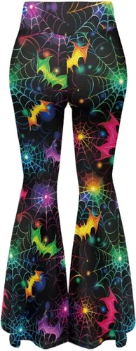 Vista 2 de Body de cintura alta étnico para Halloween, pantalones de yoga acampanados, corte de bota, pantalones de yoga para mujer, fiesta al aire libre