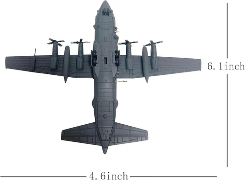 Vista 4 de Lockheed AC-130U 1/200 Modelo de avión fundido a troquel