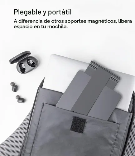 Vista 7 de KU XIU Soporte magnético plegable solo para iPad Pro 11 M4 (2024), soporte de tableta ajustable de aleación de aluminio de 360°, soporte