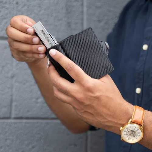 Vista 3 de DONBOLSO Cartera Flip I Slim Wallet con Flip Case I Tarjetero para hasta 10 tarjetas