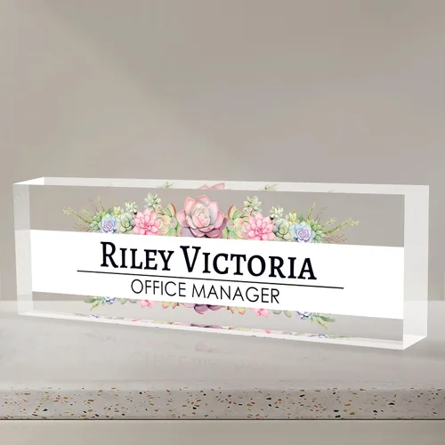 Vista 12 de Placa de nombre personalizada para escritorio, placa de nombre de escritorio personalizada, placa de nombre acrílica, accesorios de escritorio