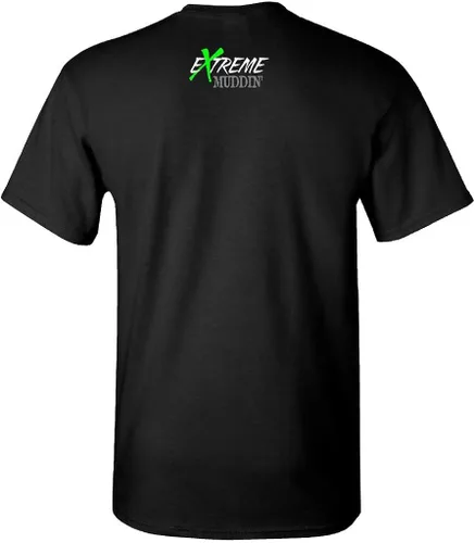 Vista 3 de Extreme Muddin Adicto al barro en una camiseta negra, Negro