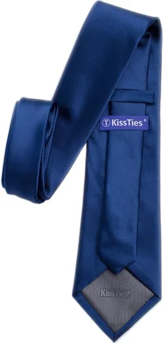 Vista 147 de KissTies Juego de corbatas de satén para hombre + pañuelo de bolsillo