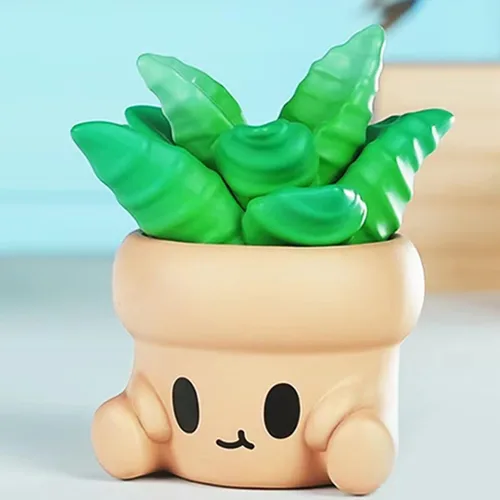 Vista 9 de Aven Rabbit Hugging Succulents 2 Series - Caja ciega de juguetes para figuras de acción lindas, modelo de regalo de cumpleaños, bolsa ciega