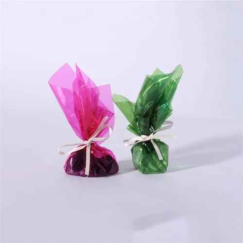 Vista 5 de Celofán, 120 piezas de papel de celofán de 8 x 8 pulgadas, embalaje de celofán de color, utilizado para decoración de manualidades
