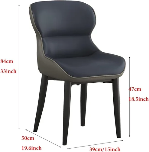 Vista 3 de Dining Chairs Modern Mid Century, Kitchen Dining Chairs Upholstered Back Chair Accent Chairs for Office, Steel Frame Leg Makeup Chair, Bedroom /Beige