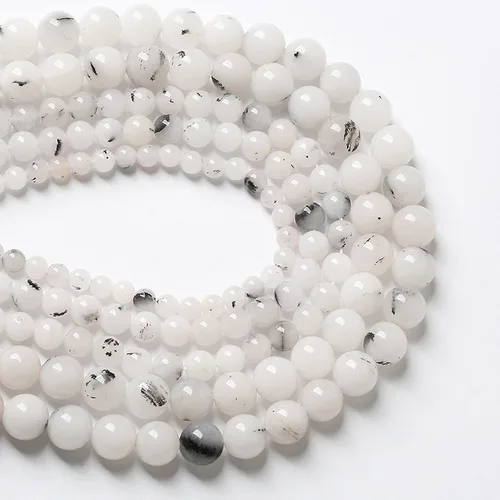 Vista 77 de 4MM 86 piezas Cuentas sueltas de piedra natural de amazonita calcedonia para hacer joyería DIY Pulsera Collar 1 hebra