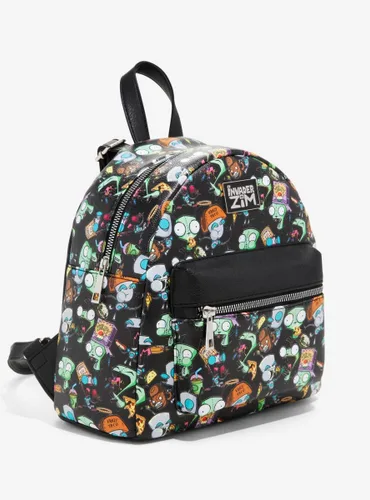 Vista 2 de Invader Zim GIR & Snacks - Mini mochila, Negro
