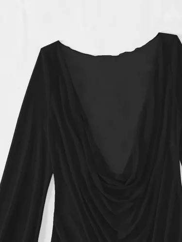 Vista 4 de WDIRARA Traje de baño de 2 piezas con tirantes delgados y purpurina para mujer