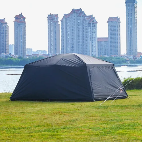 Vista 3 de KTT Extra Large Tent 6-10-12-14 Person(A),Family Cabin Tents,2 Rooms,3 Doors and 3 Windows with Mesh,Straight Wall,Waterproof,Double Layer,Big Tent