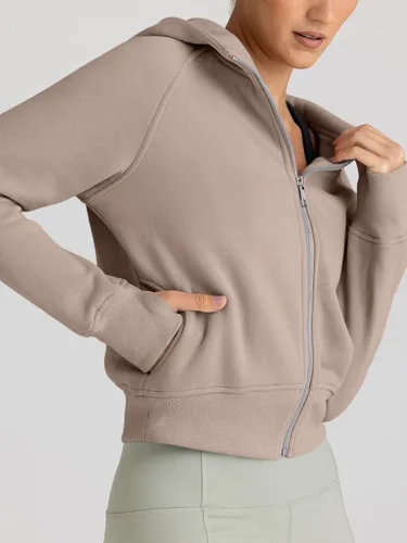 Vista 4 de Trendy Queen - Sudaderas con capucha y cremallera para mujer, sudaderas cortas de vellón, trajes de otoño, estilo informal, cómodas, Y2K, ropa