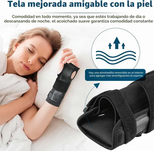 Vista 6 de Muñequera para túnel carpiano, soportes para manos y muñecas y férulas para aliviar el dolor Wrist Brace Night Support For Women Men, Wrist