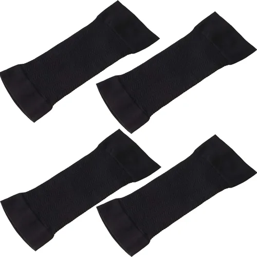 Vista 2 de WILLBOND 4 pares de mangas de brazo elásticas de compresión para brazos, moldeadores de brazos deportivos para mujer