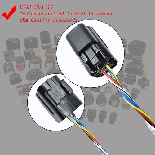 Vista 7 de Sensor de oxígeno Conector O2 4 Arnés de cableado Pigtail Plug Reemplazo para Nissan Micra March Note E11 Tiida Qashqai NV200 05-14