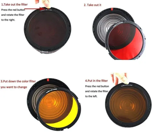 Vista 2 de Hersmay NG-10X Bowens Mount Fresnel Adaptador de enfoque de lente Fresnel Spot S-Mount Adaptador 10-40° 5X más brillante para Godox sl-60w Bowens