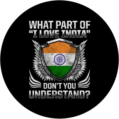 Vista 3 de India Indian Roots Indian Heritage Proud Indians Flag PopSockets Swappable PopGrip