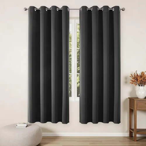 Vista 33 de Joydeco Cortinas opacas para dormitorio de 72 pulgadas de largo, 2 paneles de cortinas con aislamiento térmico para oscurecer la habitación