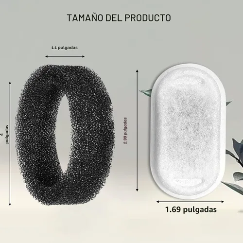 Vista 3 de Filtros de fuente de agua para gatos para dispensador de fuente de agua de acero inoxidable para mascotas de 108oz/3.2L y 67oz/2L, filtro